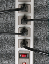 Plugging in an outlet
