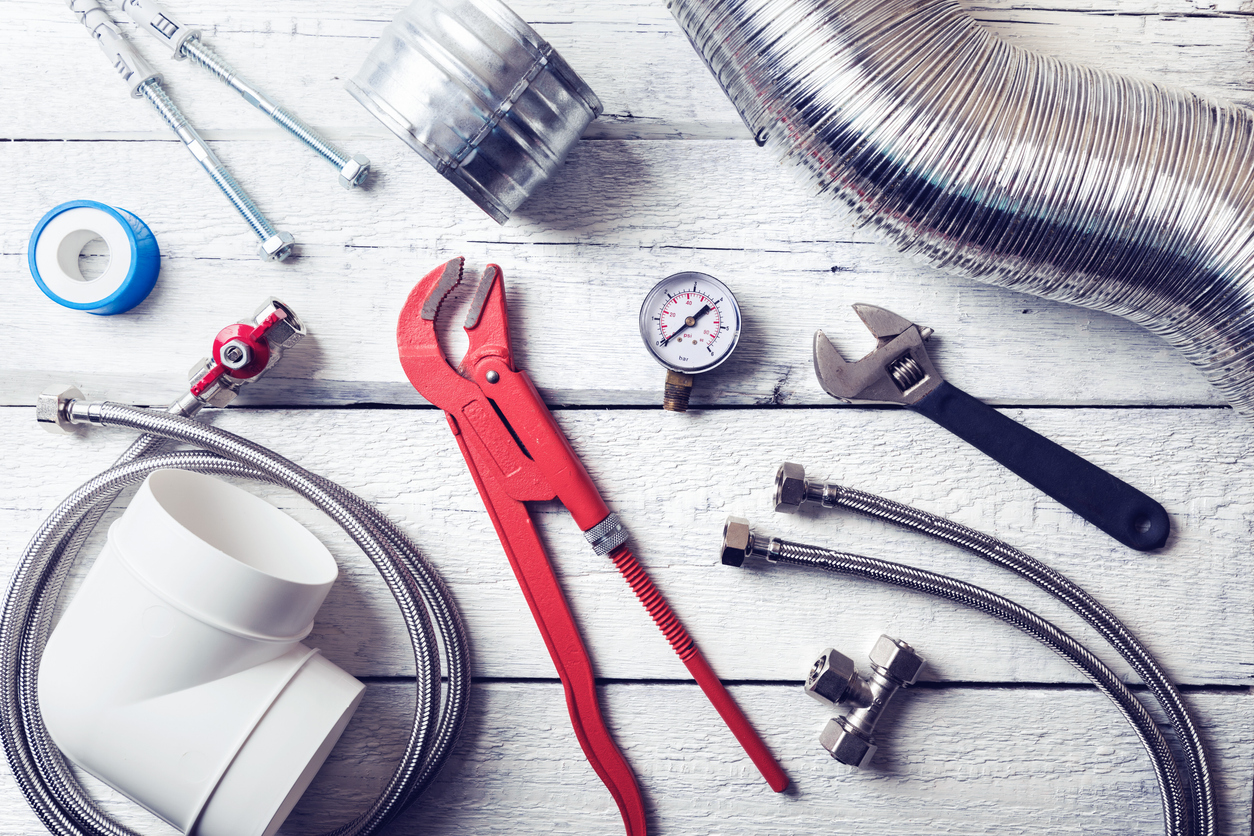 Plumbing Tools on a Table